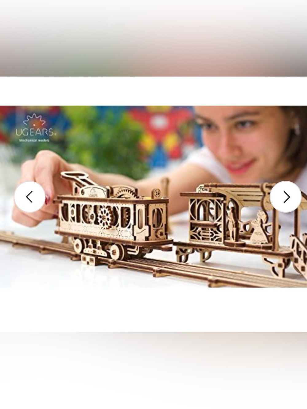 🚞UGEARS Tram Line Wooden Mechanical Model Kit – NIB / Mechanical Town Series🚞